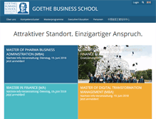 Tablet Screenshot of goethe-business-school.de
